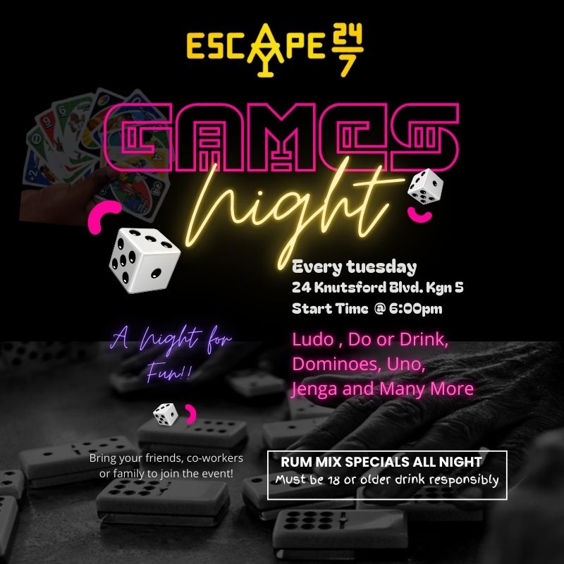 Games night event flyer
